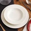 Komplet talerzy 6 osób (18 el.) (z rantem) Rinart - Banquet TP27 ecru