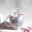 Szklanka termiczna z podwójną ścianką 0,3 L Ecarla - Hortensja Botanic Blue 20.SZK206