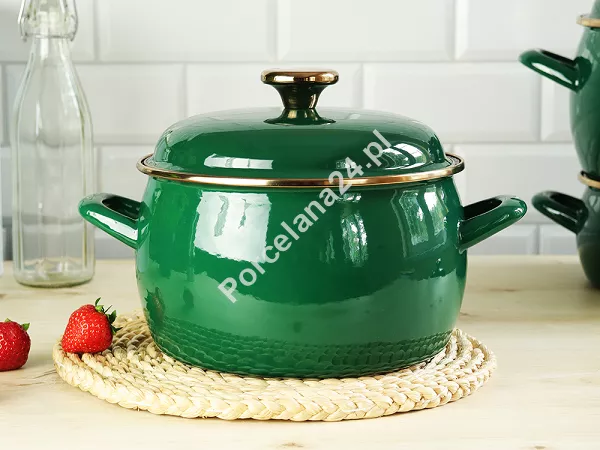 Garnek z pokrywką 4,2 L Emalia Metalac - Dark Green 1ME.DG.G20 Garnek z pokrywką 4,2 L Emalia Metalac - Dark Green 1ME.DG.G20