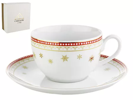 Filiżanka ze spodkiem 0,25 L / 15,7 cm Ćmielów - Holly G752 GIFT BOX