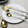 Komplet sztućców 24 cz. na 6 osób PINTI1929 - Sushi Anniversary Gold&White (2.5 mm) - pudełko 23.17Y0.K091.K24
