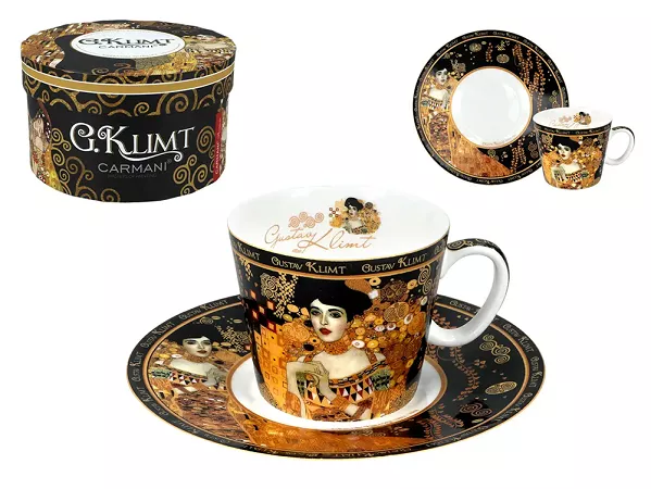 Filiżanka ze spodkiem do espresso 0,1 L Carmani - Gustav Klimt, Drzewo Życia 33.532-0751 Filiżanka ze spodkiem do espresso 0,1 L Carmani - Gustav Klimt, Drzewo Życia 33.532-0751