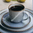 Filiżanka ze spodkiem 0,24 L/ 15 cm Porline - Modo Lniany Błękit