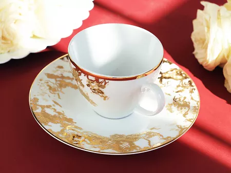 Filiżanka ze spodkiem 0,26 L / 17 cm Porcel - Belle Epoque Gold GIFT BOX 10.BEE.FS26