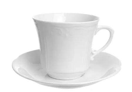 Filiżanka ze spodkiem 0,25 L / 15,5 cm Chodzież - Kamelia C000 Biała
