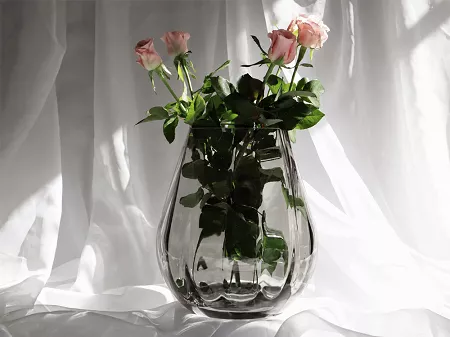 Wazon optyk pionowy 25,5 cm Krosno -  Dymno-niebieski 44.WA-D058-0255DN