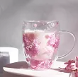 Szklanka termiczna z podwójną ścianką 0,3 L Ecarla - Hortensja Bloom Rose 20.SZK77