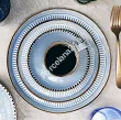 Serwis obiadowo - kawowy na 6 osób (30 el.) Porline - Modo Lniany Błękit