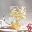 Szklanka termiczna z podwójną ścianką 0,3 L Ecarla - Hortensja Bloom Yellow 20.SZK153