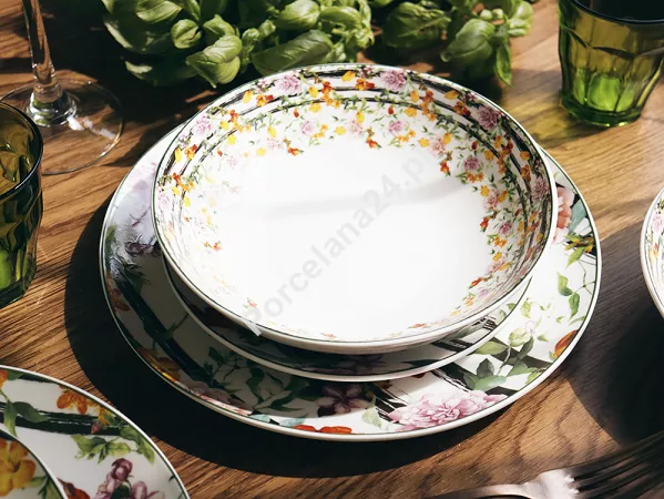 Komplet talerzy na 6 osób (18 el) Arca Italy - Garden Stripes 56450 Komplet talerzy na 6 osób (18 el) Arca Italy - Garden Stripes 56450