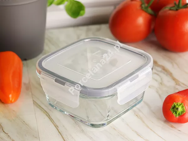 Pojemnik kwadratowy 375 ml z pokrywką LAV - Fresco 4K.FRE.227 Pojemnik kwadratowy 375 ml z pokrywką LAV - Fresco 4K.FRE.227