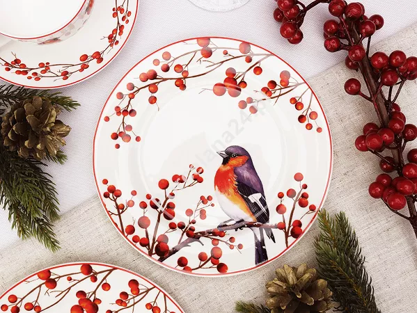 Komplet 2 talerzy deserowych 19 cm Duo - Christmas Birds 3 15.CHBI3.K2TD Komplet 2 talerzy deserowych 19 cm Duo - Christmas Birds 3 15.CHBI3.K2TD