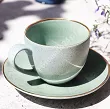 Filiżanka ze spodkiem 0,3 L / 16 cm  Bogucice - Alumina Granite Mint Blue Gold 1129G