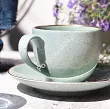 Filiżanka ze spodkiem 0,3 L / 16 cm  Bogucice - Alumina Granite Mint Blue Gold 1129G