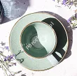 Filiżanka ze spodkiem 0,3 L / 16 cm  Bogucice - Alumina Granite Mint Blue Gold 1129G