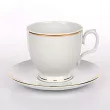 Filiżanka ze spodkiem (cappuccino) 0,35 L / 17 cm Altom Design - MariaPaula ZŁOTA LINIA L02