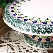 Patera na nodze 27 cm Bolesławiec - Mariańska Koronka