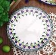 Patera na nodze 27 cm Bolesławiec - Mariańska Koronka