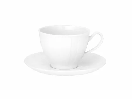 Filiżanka ze spodkiem 0,25 L/15,7 cm Ćmielów - Oktawa biała 0001
