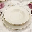 Serwis obiadowo - herbaciany na 12 osób (105 el.) Bogucice - Lolita Cream Gold 1258