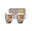 Komplet 2 kubków 0,35 L Pip Studio - Blooming Tales Fantasy Khaki 51.BTFK.002.590