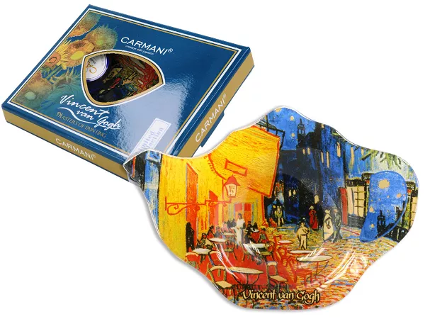 Spodek na torebki od herbaty Carmani - Tea bag Vincent van Gogh - Taras kawiarni w nocy 33.198-9309 Spodek na torebki od herbaty Carmani - Tea bag Vincent van Gogh - Taras kawiarni w nocy 33.198-9309