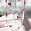 Szklanka ze słomką 460 ml Ecarla - Różowe kokardki 20.SZK135