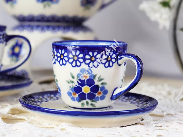 Filiżanka ze spodkiem do espresso 0,11 L / 12,5 cm Bolesławiec - Altmańska Polana Filiżanka ze spodkiem do espresso 0,11 L / 12,5 cm Bolesławiec - Altmańska Polana