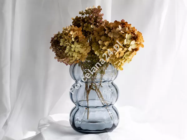 Wazon ryflowany 26,5 cm Krosno - Bubble Szaro-niebieski 44.WA-D063-0265SN Wazon ryflowany 26,5 cm Krosno - Bubble Szaro-niebieski 44.WA-D063-0265SN