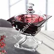 Bombonierka na nodze 24,5 cm Bohemia - Casablanca Burgundy 114792