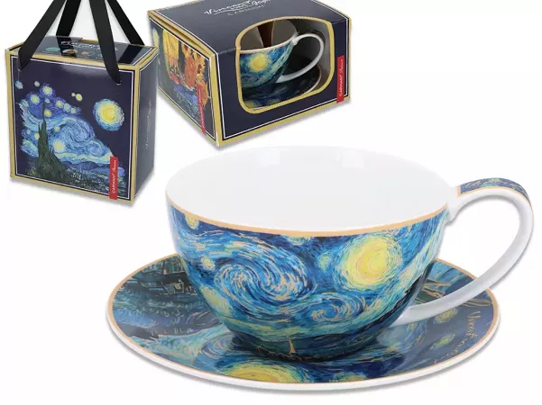 Filiżanka ze spodkiem 0,36 L Carmani - Vincent van Gogh - Gwiaździsta Noc 33.830-3210 Filiżanka ze spodkiem 0,36 L Carmani - Vincent van Gogh - Gwiaździsta Noc 33.830-3210