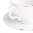 Filiżanka ze spodkiem (śniadaniowa) 0,35 L / 17 cm Altom Design - MariaPaula ZŁOTA LINIA L02
