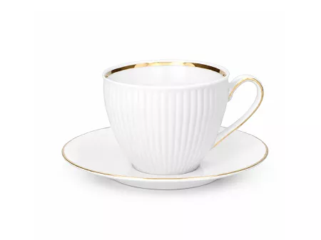 Filiżanka ze spodkiem 0,32 l / 15 cm Chodzież - Dalia 3612 Złota Linia