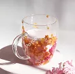 Szklanka termiczna z podwójną ścianką 0,3 L Ecarla - Hortensja Botanic Amber 20.SZK196