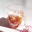 Szklanka termiczna z podwójną ścianką 0,3 L Ecarla - Hortensja Botanic Amber 20.SZK196