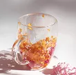 Szklanka termiczna z podwójną ścianką 0,3 L Ecarla - Hortensja Botanic Amber 20.SZK196