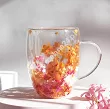 Szklanka termiczna z podwójną ścianką 0,3 L Ecarla - Hortensja Botanic Amber 20.SZK196