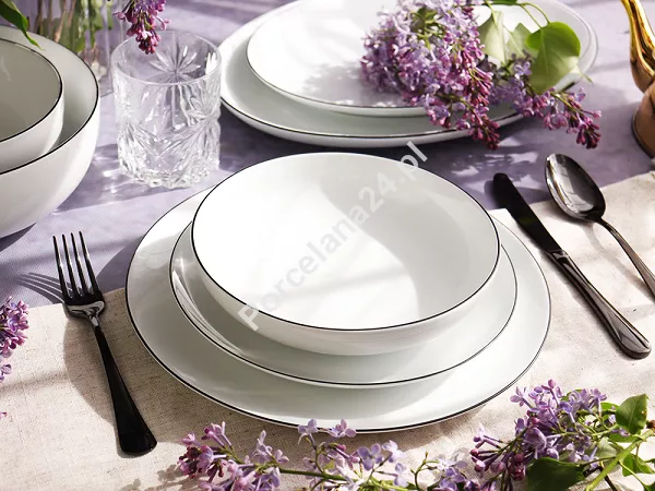 Serwis obiadowy na 12 osób (40el.) Bogucice - Base Black 1227 Serwis obiadowy na 12 osób (40el.) Bogucice - Base Black 1227