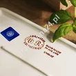 Naczynie do zapiekania 29 cm prostokątne Bolesławiec - Niebieskie Motyle
