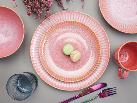Serwis obiadowo - herbaciany na 6 osób (26 el.) Lubiana - Stoneware Blush