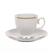 Komplet 6 filiżanek ze spodkiem 0,11 L / 12 cm Altom Design - MariaPaula złota linia L02