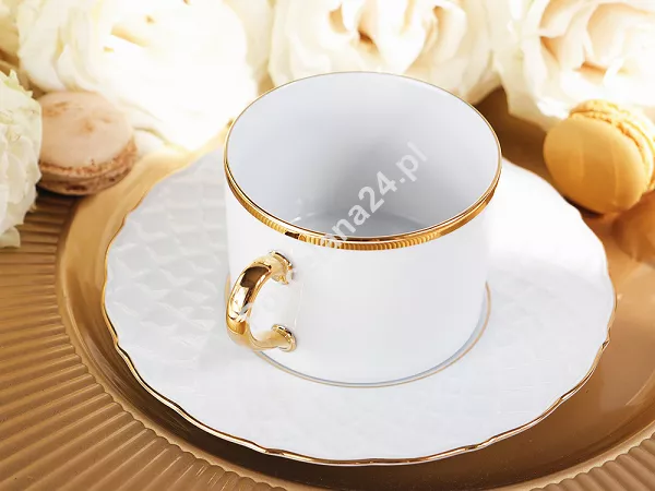 Filiżanka ze spodkiem 0,23 L / 16 cm Porcel - Empire Gold GIFT BOX 10.EMG.FS23 Filiżanka ze spodkiem 0,23 L / 16 cm Porcel - Empire Gold GIFT BOX 10.EMG.FS23