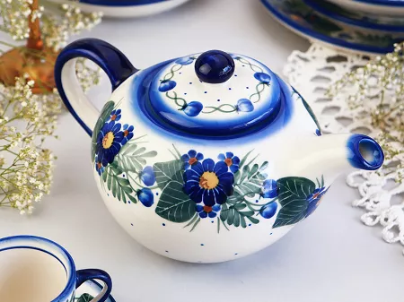 Czajnik 1,2 L Bolesławiec - Kwiaty Kuleszy