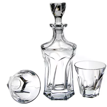 Kpl. szklanek do whisky 0,23 L (6szt) + karafka 0,8 L (1szt) Bohemia - APOLLO 4SB.AP.000391