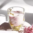 Szklanka termiczna z podwójną ścianką 0,3 L Ecarla - Hortensja Geo Soft 20.SZK88
