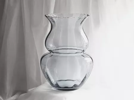 Wazon ryflowany 39 cm Krosno - Szaro-niebieski 44.WA-D062-0390SN