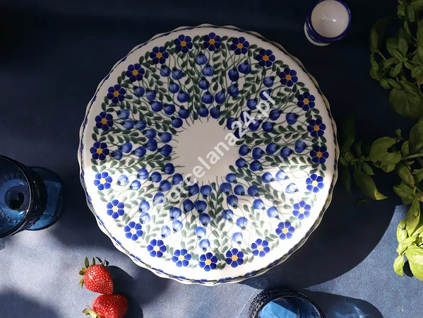 Patera na nodze 27 cm Bolesławiec - Sadzawka Milicka Patera na nodze 27 cm Bolesławiec - Sadzawka Milicka