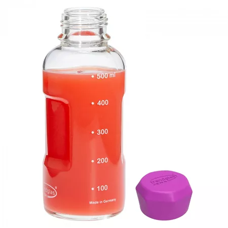 Butelka 500 ml Trendglas - Blue Ocean różowa nakrętka 4E.330125 Butelka 500 ml Trendglas - Blue Ocean różowa nakrętka 4E.330125