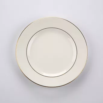 Talerz deserowy 17 cm Altom Design - MariaPaula Ecru ZŁOTA LINIA 23011 (Klasyka / Nova)