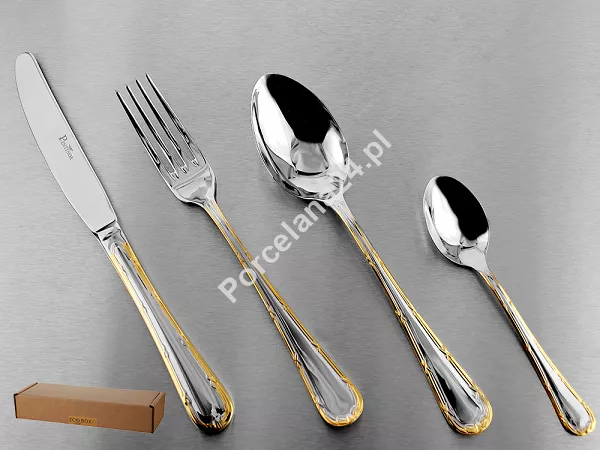 Komplet sztućców 24 cz. na 6 sób Pintinox 1929 - Settecento (3.0 mm) złocone 23.SETG.K24 Komplet sztućców 24 cz. na 6 sób Pintinox 1929 - Settecento (3.0 mm) złocone 23.SETG.K24